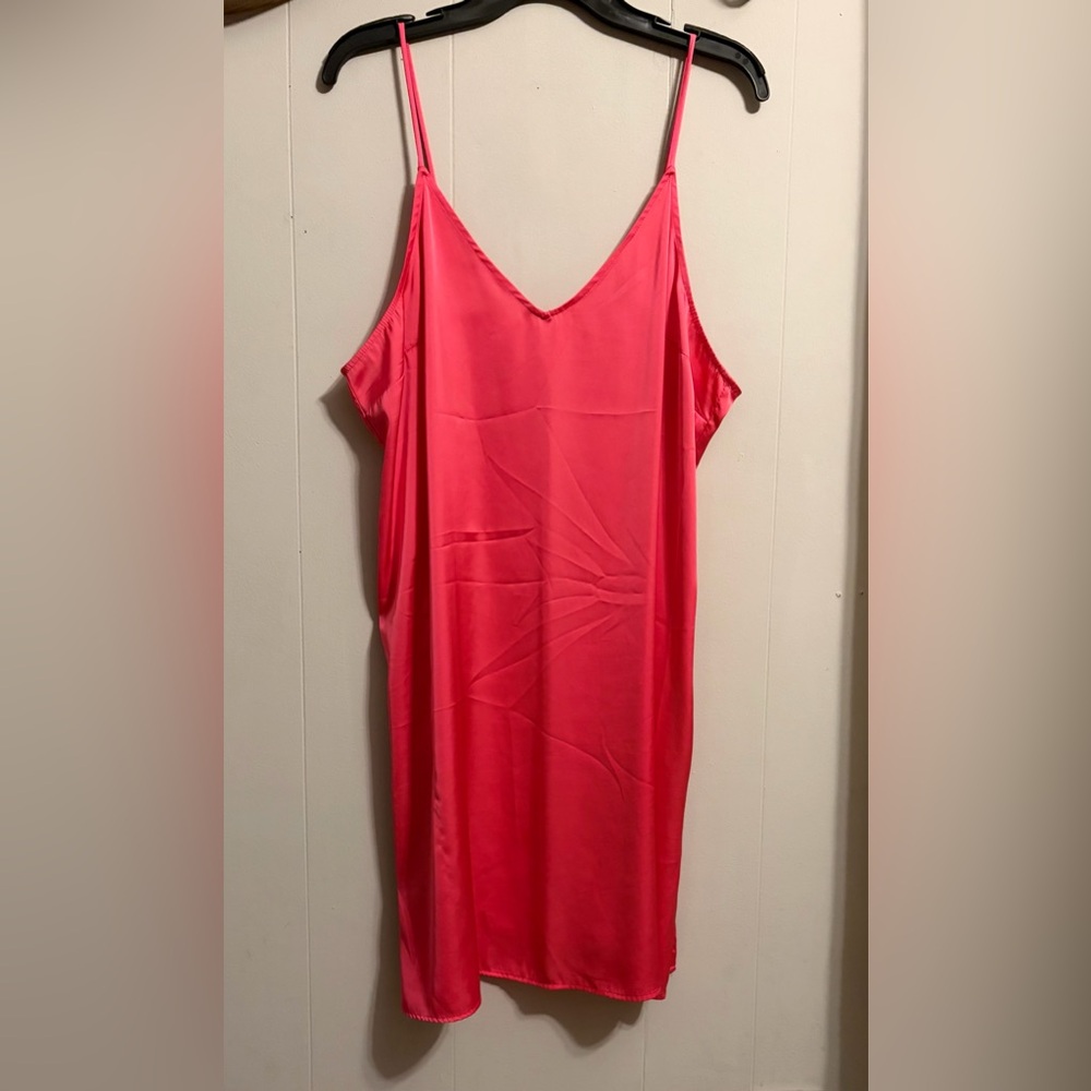 stars above Bright Coral Pink night gown